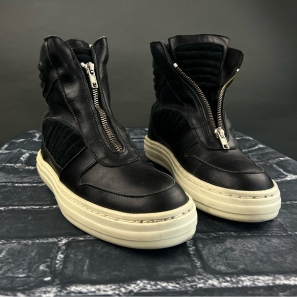 Rare SWEAR LONDON Sneakers Leather Raver Zipper Tongue Platform Sneakers - Picture 5 of 14